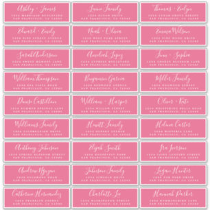 Customisable Wedding Guest Address Labels