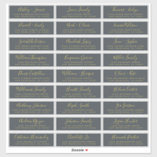 Customisable Wedding Guest Address Labels