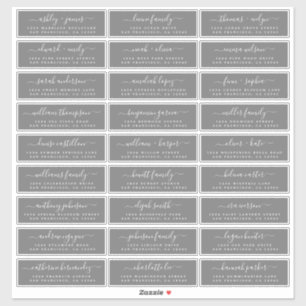 Customisable Wedding Guest Address Labels
