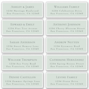 Customisable Wedding Guest Address Labels