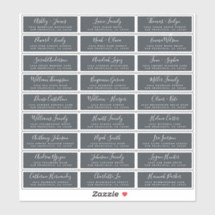 Customisable Wedding Guest Address Labels