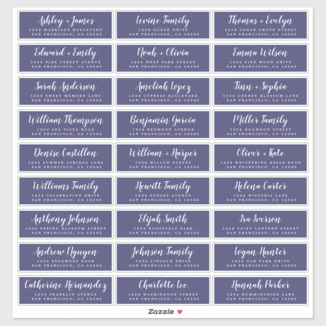 Customisable Wedding Guest Address Labels (Sheet)