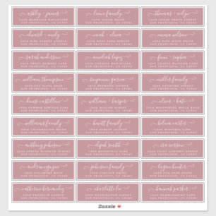 Customisable Wedding Guest Address Labels