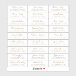 Customisable Wedding Guest Address Labels