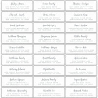 Customisable Wedding Guest Address Labels