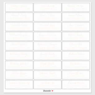 Customisable Wedding Guest Address Labels