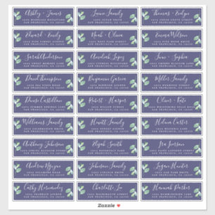 Customisable Wedding Guest Address Labels