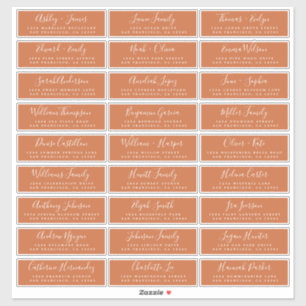 Customisable Wedding Guest Address Labels
