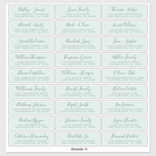 Customisable Wedding Guest Address Labels