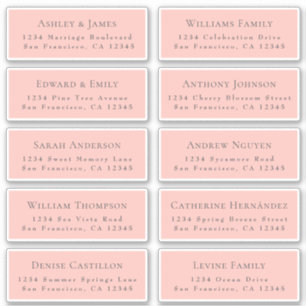 Customisable Wedding Guest Address Labels
