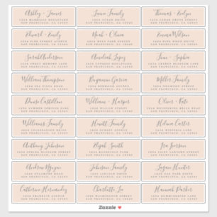 Customisable Wedding Guest Address Labels