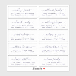 Customisable Wedding Guest Address Labels
