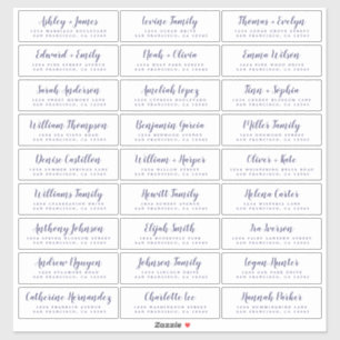 Customisable Wedding Guest Address Labels