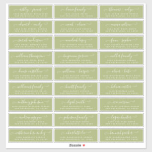 Customisable Wedding Guest Address Labels