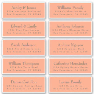 Customisable Wedding Guest Address Labels
