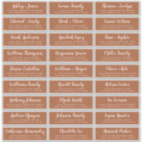 Customisable Wedding Guest Address Labels