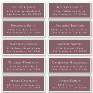 Customisable Wedding Guest Address Labels