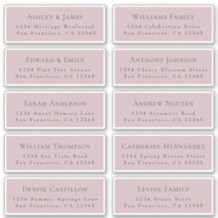 Customisable Wedding Guest Address Labels