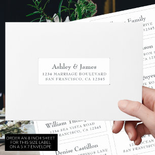 Customisable Wedding Guest Address Labels