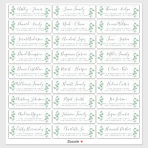 Customisable Wedding Guest Address Labels