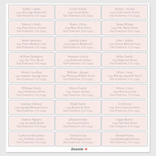 Customisable Wedding Guest Address Labels