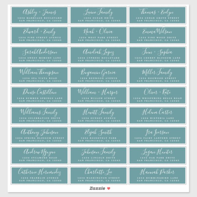 Customisable Wedding Guest Address Labels (Sheet)