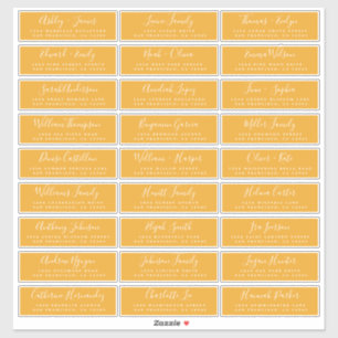 Customisable Wedding Guest Address Labels