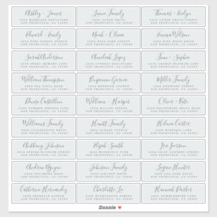 Customisable Wedding Guest Address Labels