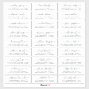 Customisable Wedding Guest Address Labels