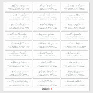 Customisable Wedding Guest Address Labels