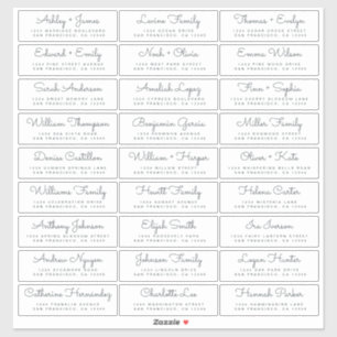 Customisable Wedding Guest Address Labels