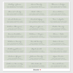 Customisable Wedding Guest Address Labels