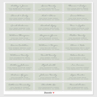 Customisable Wedding Guest Address Labels