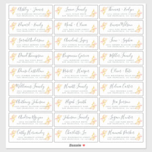Customisable Wedding Guest Address Labels