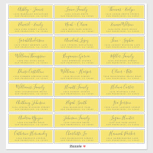 Customisable Wedding Guest Address Labels