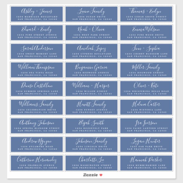 Customisable Wedding Guest Address Labels (Sheet)