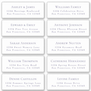 Customisable Wedding Guest Address Labels