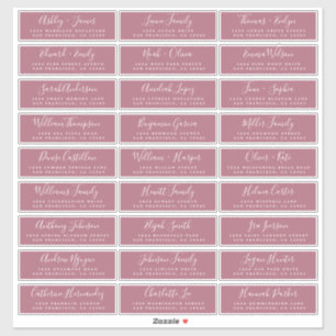 Customisable Wedding Guest Address Labels