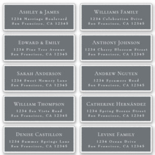 Customisable Wedding Guest Address Labels