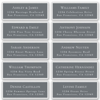 Customisable Wedding Guest Address Labels