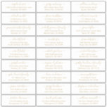 Customisable wedding guest address labels Gold<br><div class="desc">Easy to personalise,  names and addresses / individual wedding shipping address label stickers for guests.</div>