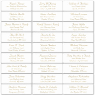 Customisable wedding guest address labels sticker