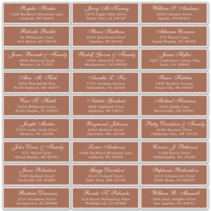 Customisable wedding guest address labels sticker