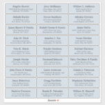 Customisable wedding guest address labels sticker<br><div class="desc">Easy to personalise,  names and addresses / individual wedding shipping address label stickers for guests. dusty blue</div>