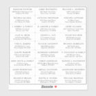 Customisable wedding guest address labels sticker