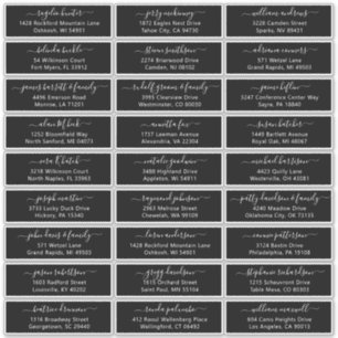 Customisable wedding guest address labels sticker