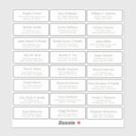 Customisable wedding guest address labels sticker<br><div class="desc">Easy to personalise,  names and addresses / individual wedding shipping address label stickers for guests.</div>