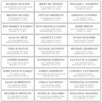 Customisable wedding guest address labels sticker