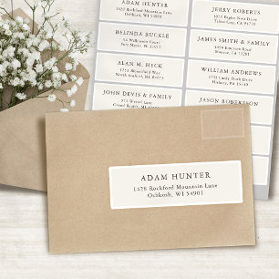 Customisable wedding guest address labels sticker