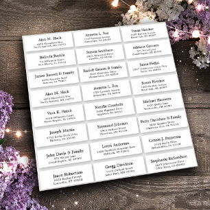Customisable wedding guest address labels sticker